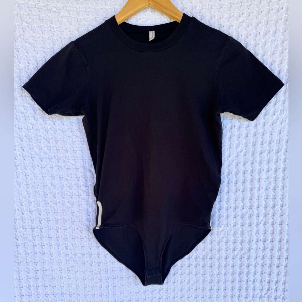 Intimately Free People In My Tee Bodysuit XS Black Crew Neck Short Sleeve - Picture 2 of 7